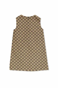 Gucci Kids beżowy Sukienka z monogramem
