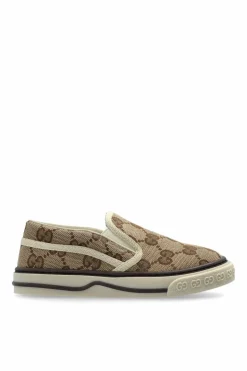 Gucci Kids beżowy Wsuwane buty z monogramem