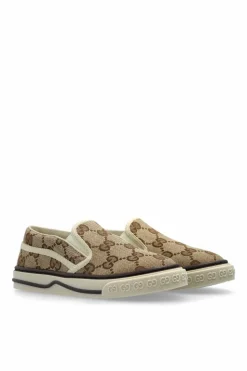 Gucci Kids beżowy Wsuwane buty z monogramem