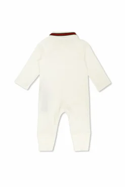 Gucci Kids BIAŁY Bawełniany kombinezon