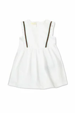Gucci Kids BIAŁY Bawełniana sukienka