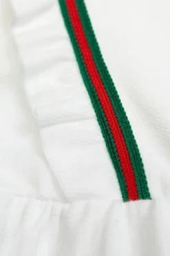 Gucci Kids BIAŁY Bawełniana sukienka