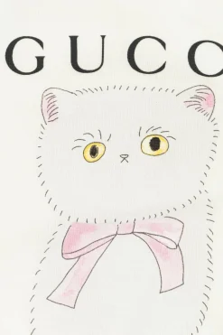 Gucci Kids BIAŁY Bluza z kolorowym nadrukiem
