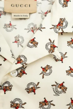 Gucci Kids BIAŁY Koszula ze wzorem