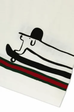 Gucci Kids BIAŁY T-shirt z nadrukiem