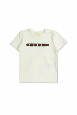 Gucci Kids BIAŁY T-shirt z logo