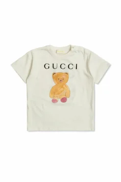Gucci Kids BIAŁY T-shirt z nadrukiem