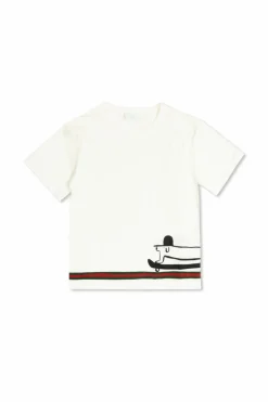 Gucci Kids BIAŁY T-shirt z nadrukiem
