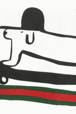 Gucci Kids BIAŁY T-shirt z nadrukiem