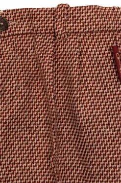 Gucci Kids BRĄZOWY Spodnie ze wzorem w kratę