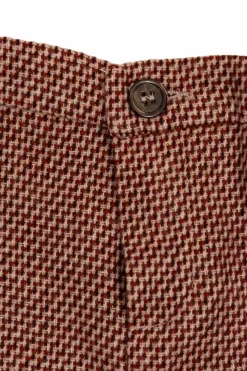 Gucci Kids BRĄZOWY Spodnie ze wzorem w kratę
