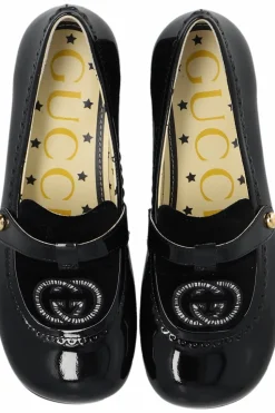 Gucci Kids CZARNY Skórzane baleriny