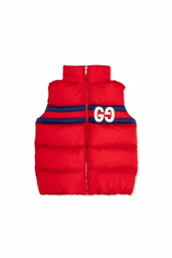 Gucci Kids CZERWONY Kamizelka z logo
