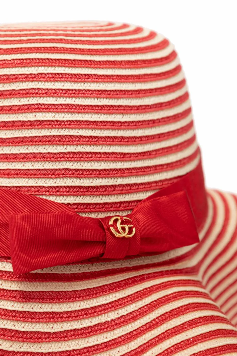 Gucci Kids CZERWONY Kapelusz z wzorem w paski