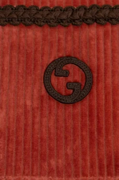 Gucci Kids CZERWONY Sztruksowa marynarka