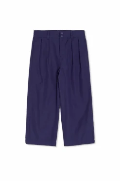 Gucci Kids GRANATOWY Bawełniane spodnie