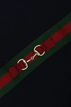 Gucci Kids GRANATOWY Bawełniana sukienka