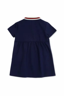 Gucci Kids GRANATOWY Bawełniana sukienka