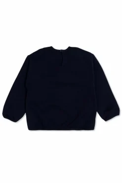 Gucci Kids GRANATOWY Bluza z motywem ‘Web’