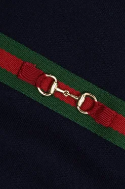 Gucci Kids GRANATOWY Bluza z motywem ‘Web’