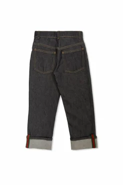 Gucci Kids GRANATOWY Jeansy z zawijanymi nogawkami