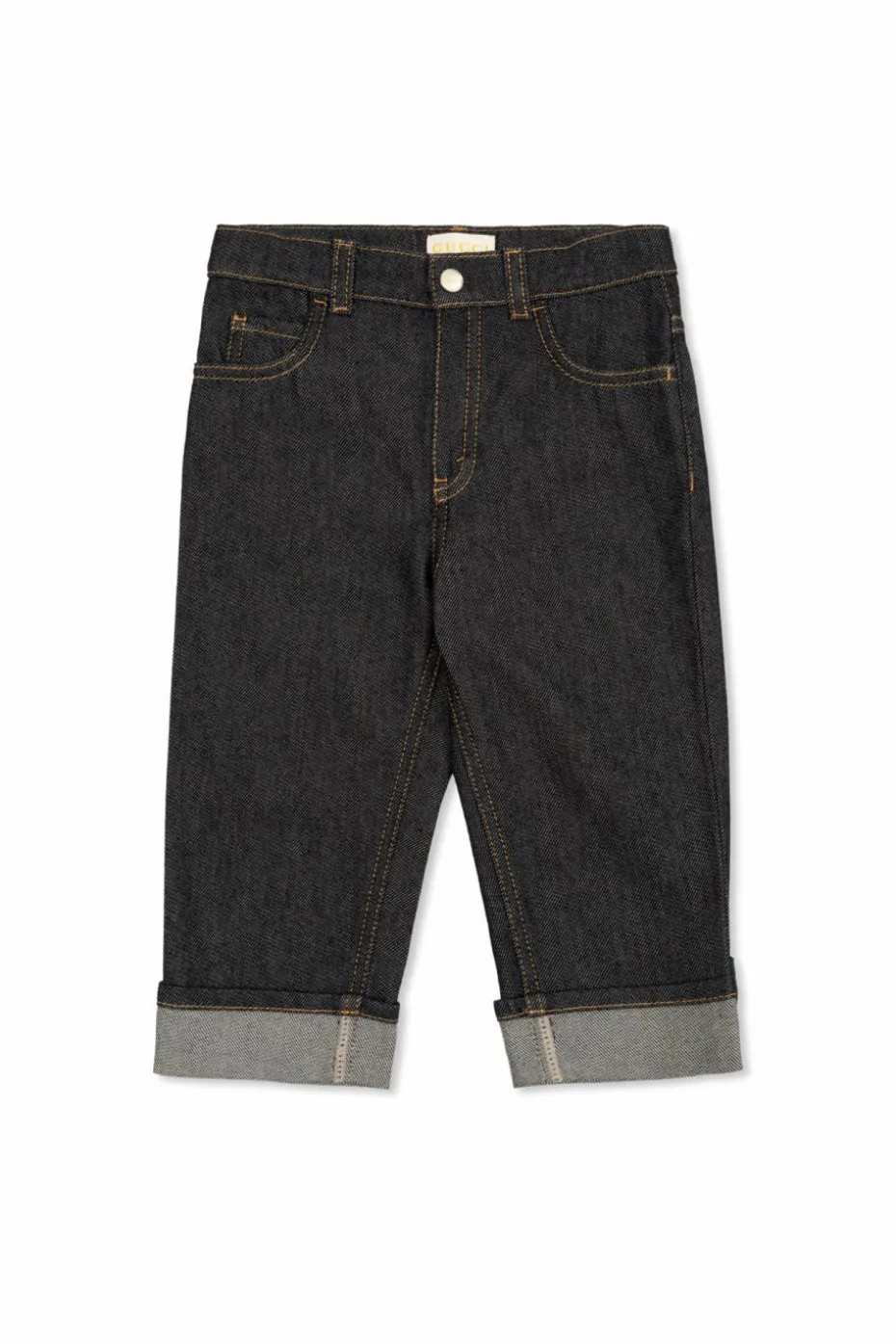 Gucci Kids GRANATOWY Jeansy z zawijanymi nogawkami