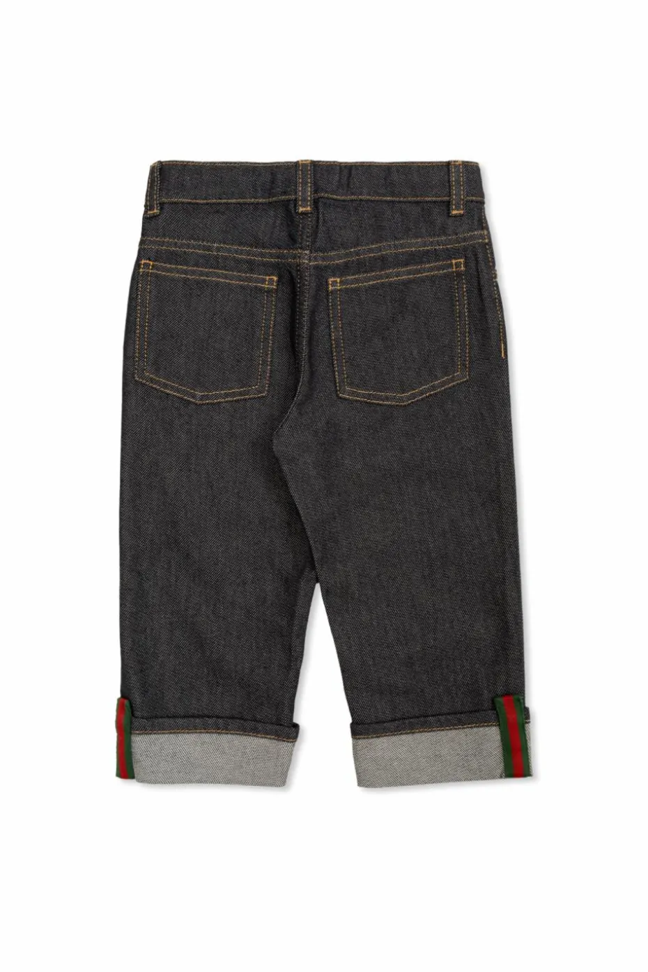 Gucci Kids GRANATOWY Jeansy z zawijanymi nogawkami