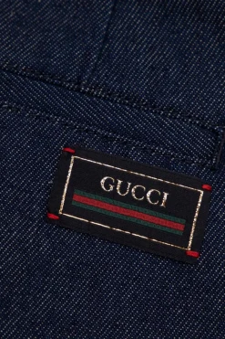 Gucci Kids GRANATOWY Jeansowe szorty
