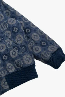 Gucci Kids GRANATOWY Jeansowa kurtka typu ‘bomber’