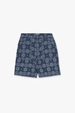 Gucci Kids GRANATOWY Jeansowe szorty
