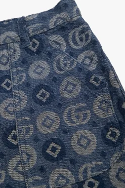 Gucci Kids GRANATOWY Jeansowe szorty
