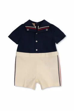 Gucci Kids GRANATOWY Kombinezon z logo