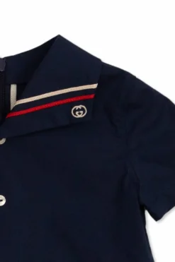 Gucci Kids GRANATOWY Kombinezon z logo