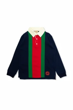 Gucci Kids GRANATOWY Polo z logo