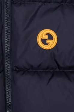 Gucci Kids GRANATOWY Puchowa kurtka