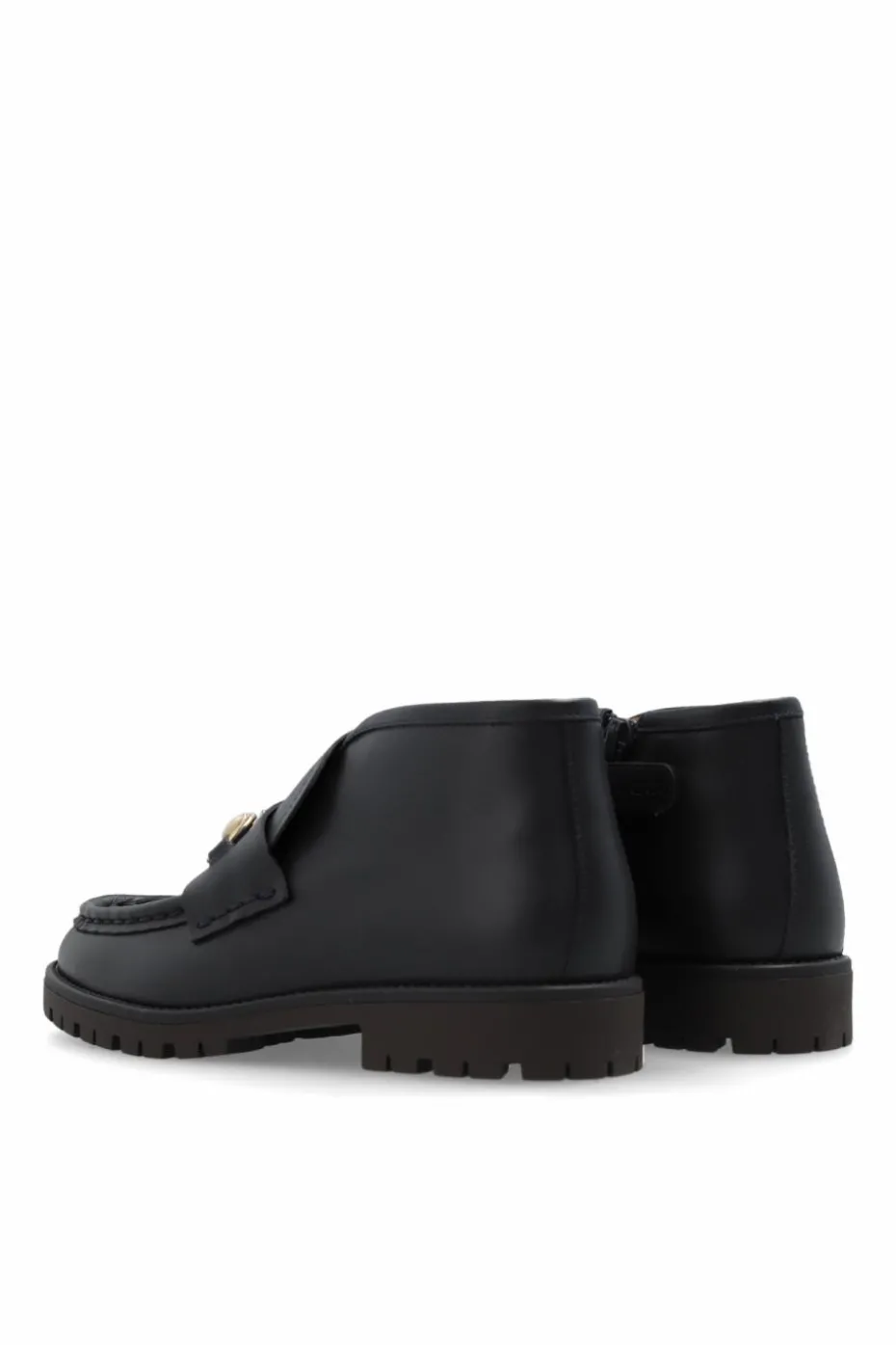 Gucci Kids GRANATOWY Skórzane buty za kostkę