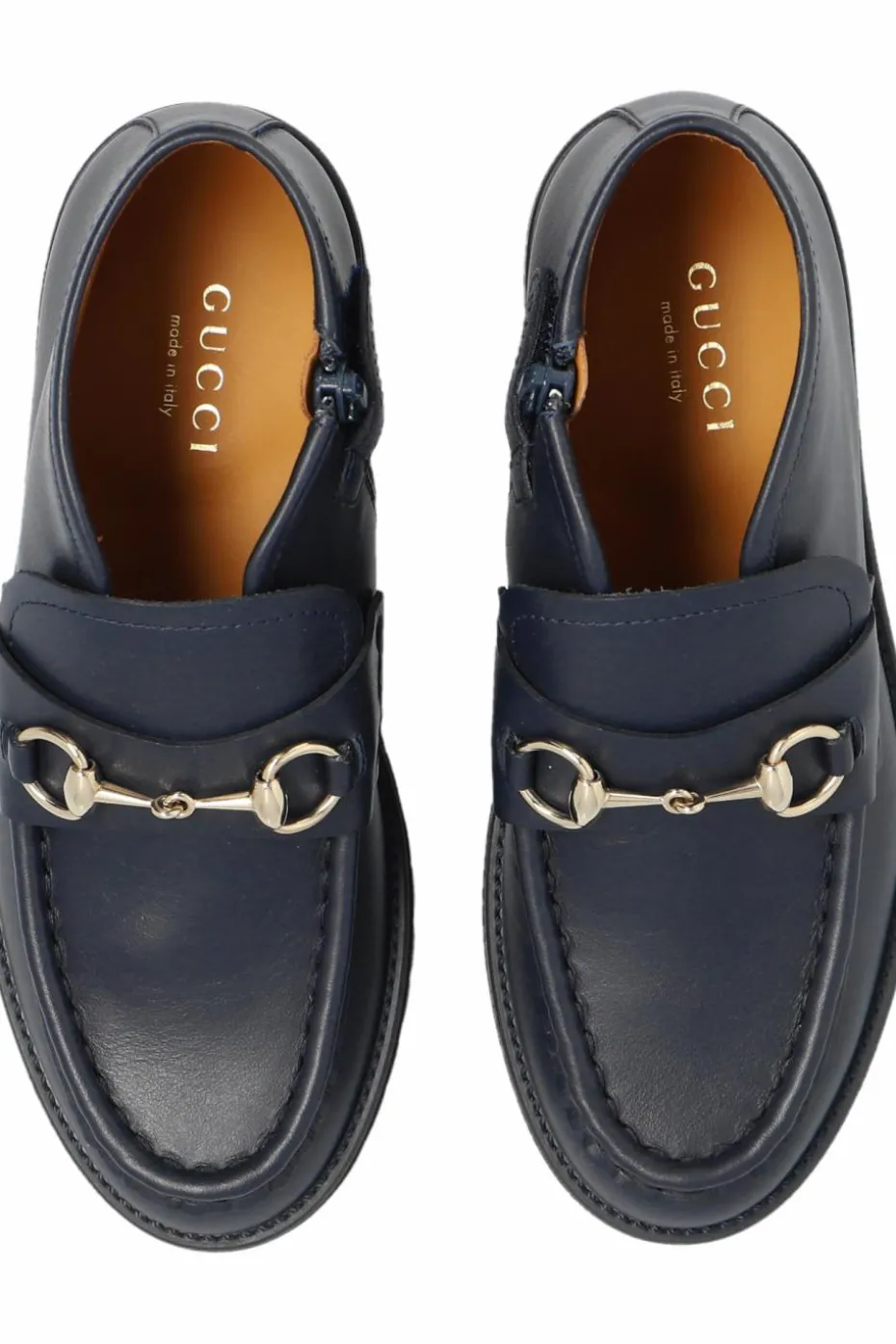 Gucci Kids GRANATOWY Skórzane buty za kostkę