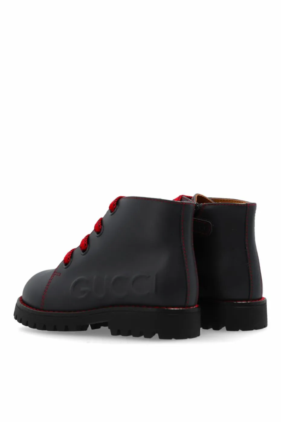 Gucci Kids GRANATOWY Skórzane buty za kostkę