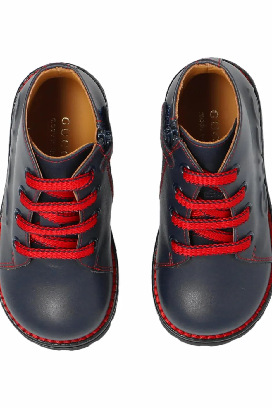 Gucci Kids GRANATOWY Skórzane buty za kostkę