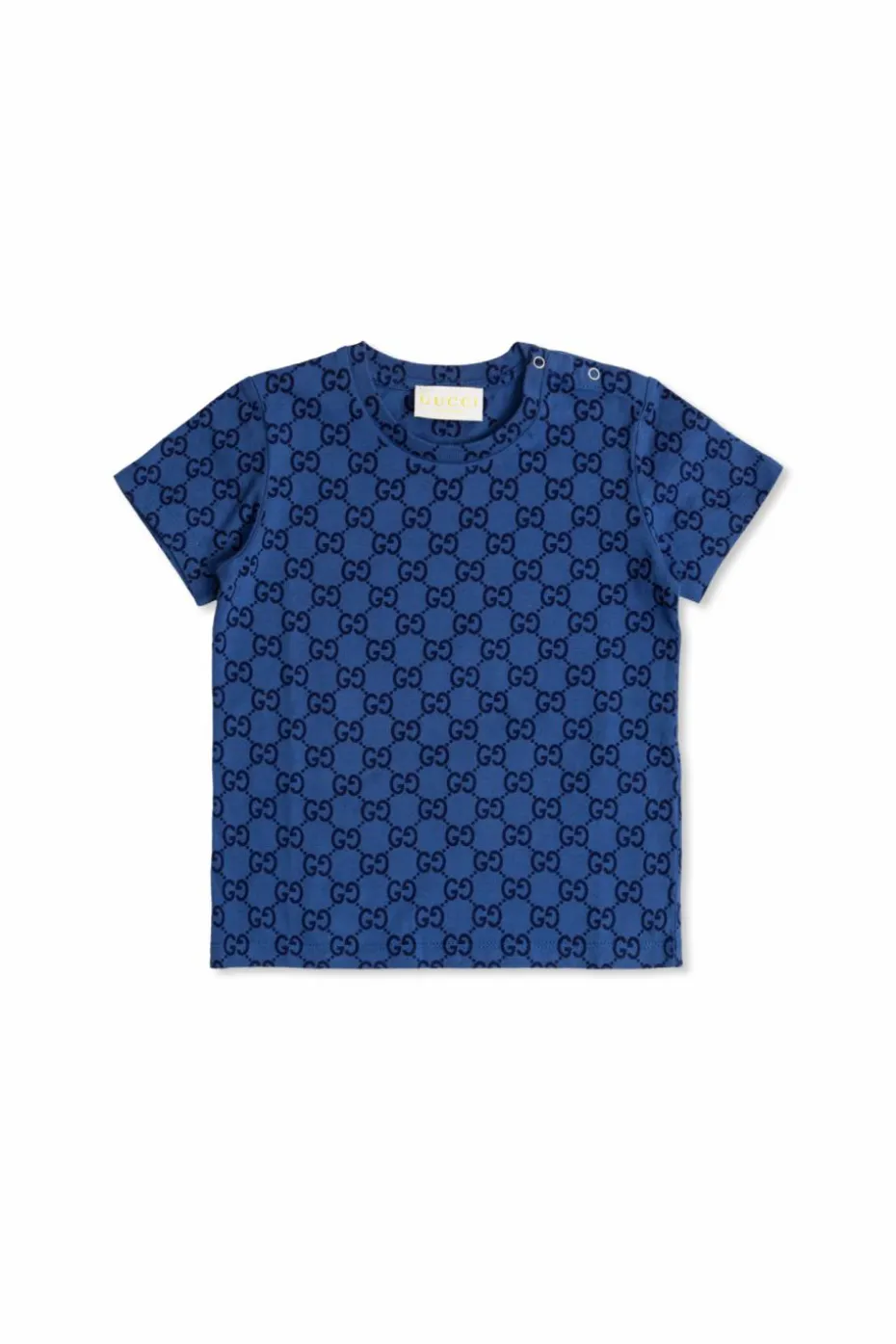 Gucci Kids GRANATOWY T-shirt z monogramem