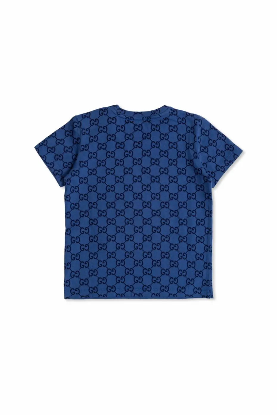 Gucci Kids GRANATOWY T-shirt z monogramem