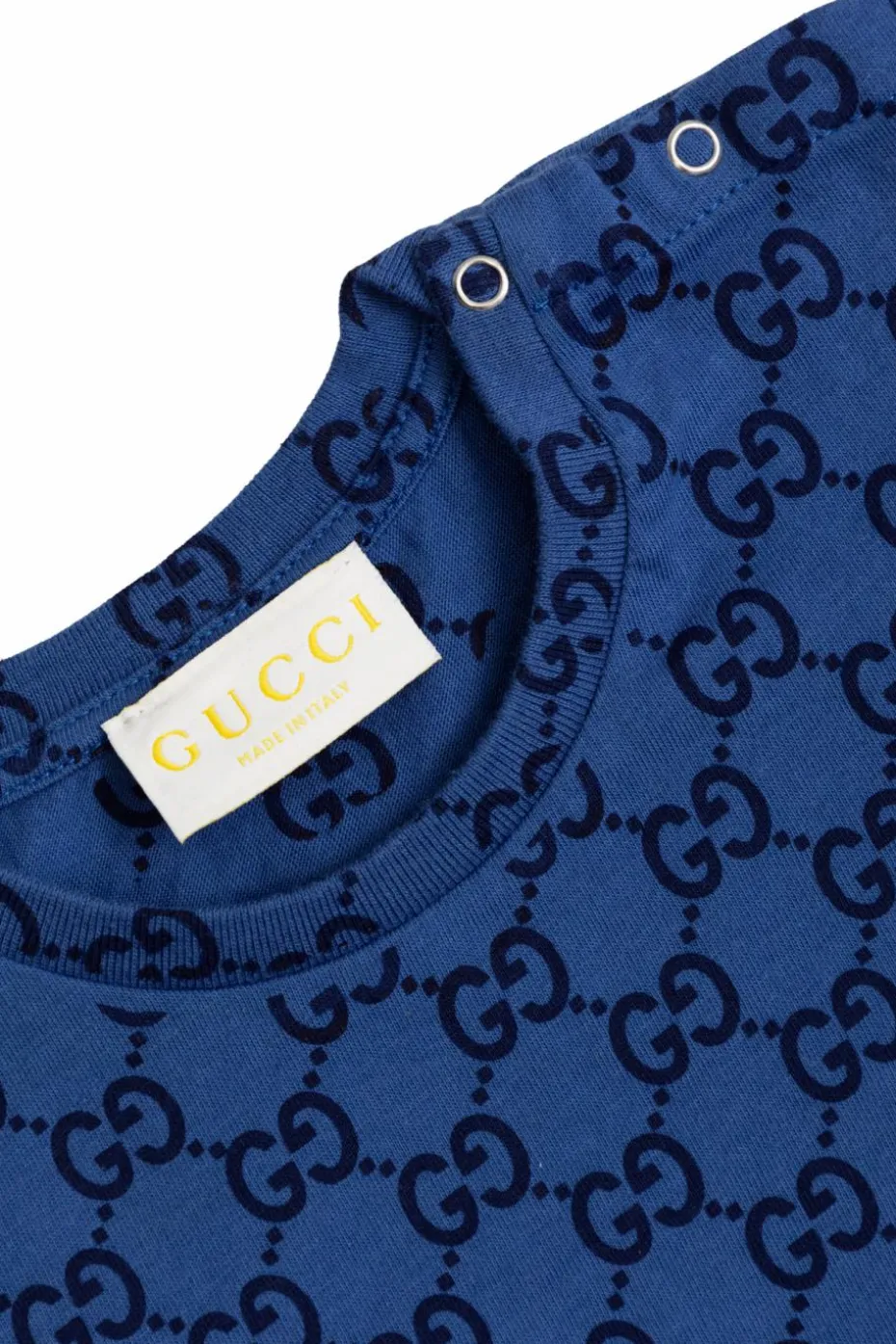 Gucci Kids GRANATOWY T-shirt z monogramem