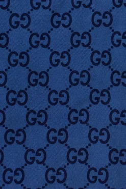 Gucci Kids GRANATOWY T-shirt z monogramem