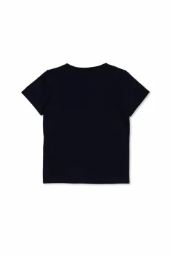 Gucci Kids GRANATOWY T-shirt z logo