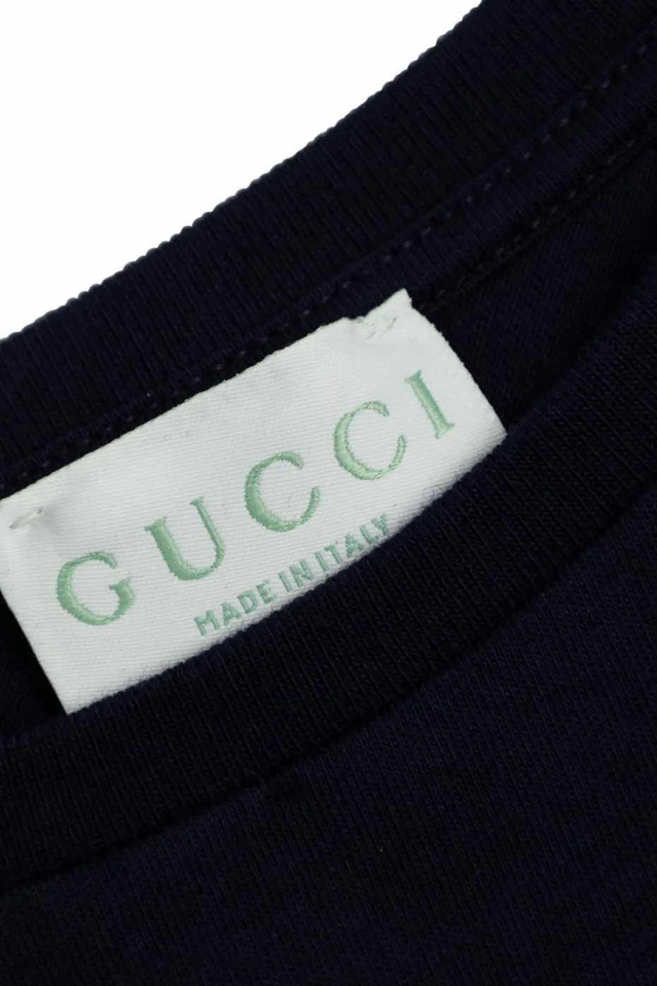 Gucci Kids GRANATOWY T-shirt z logo