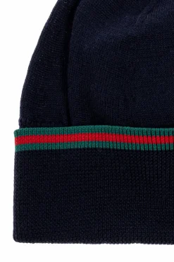 Gucci Kids GRANATOWY Wełniana czapka