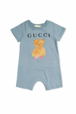 Gucci Kids jasnoniebieski Body z nadrukiem