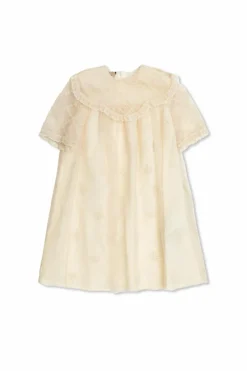 Gucci Kids kremowy Koronkowa sukienka