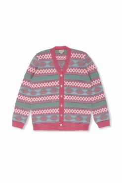 Gucci Kids MULTIKOLOR Wełniany kardigan