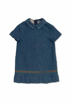 Gucci Kids NIEBIESKI Jeansowa sukienka